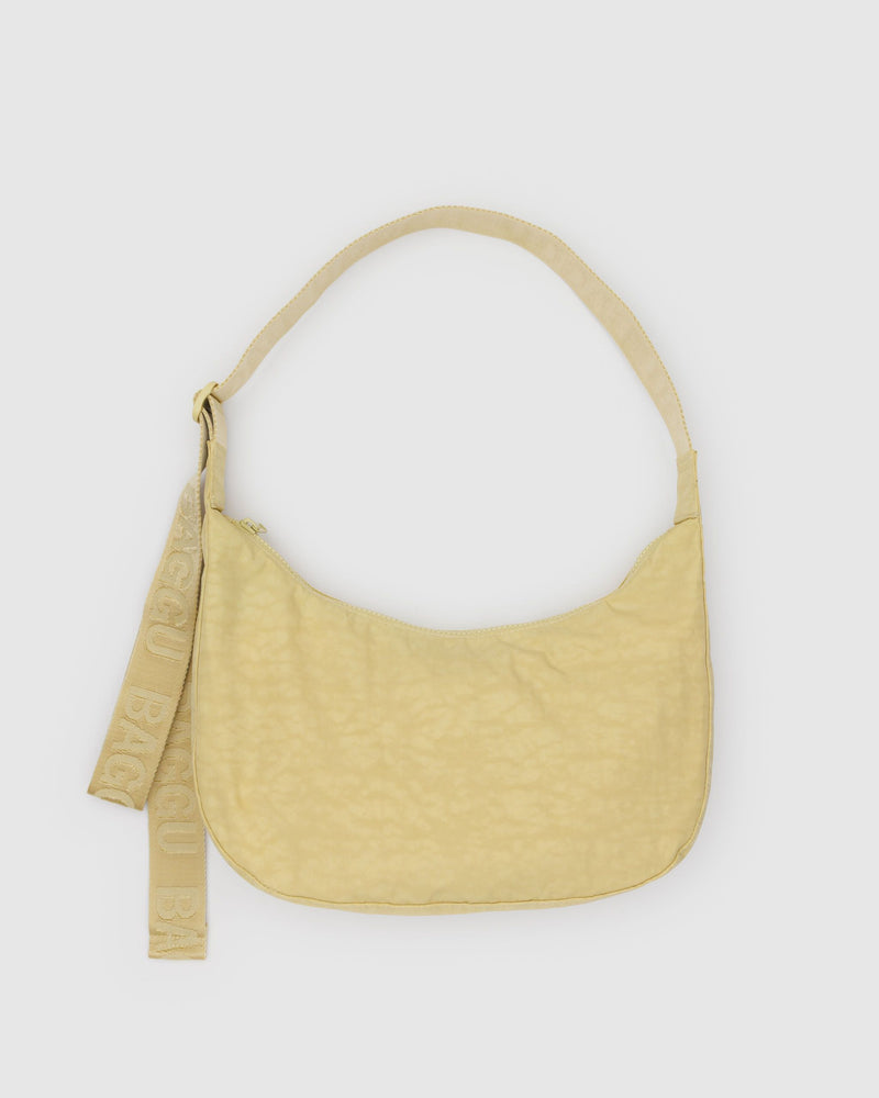 BAGGU.com Crossbody Bags Medium Nylon Crescent Bag - Butter