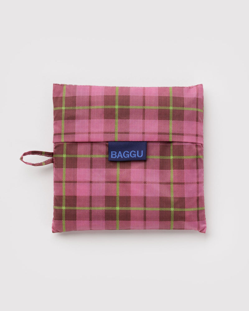 BAGGU  Big Baggu - Azalea Pink Tartan