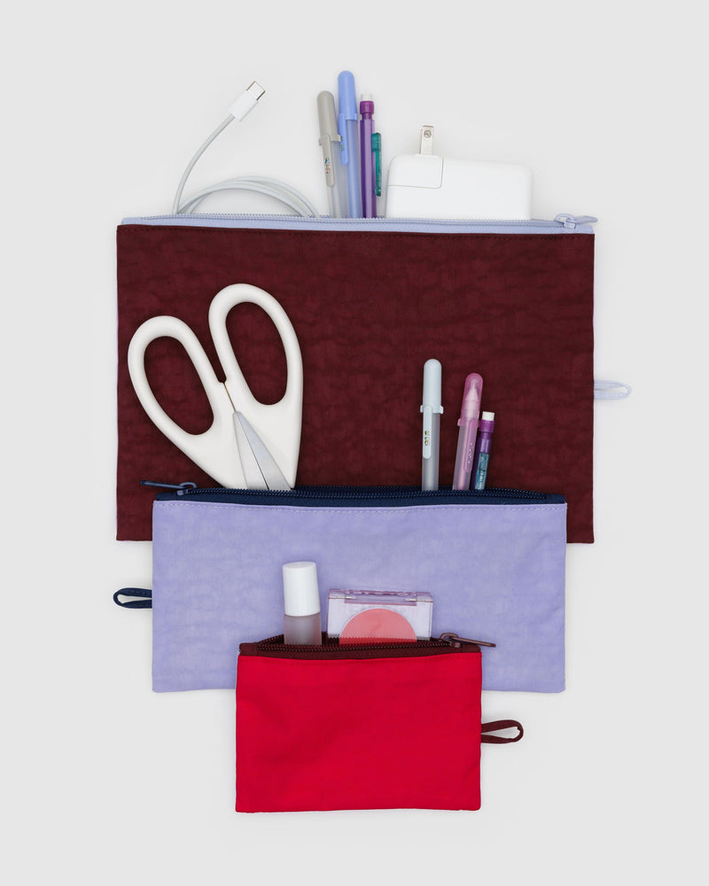 BAGGU.com Pouches Flat Pouch Set - Kaleidoscope Mix