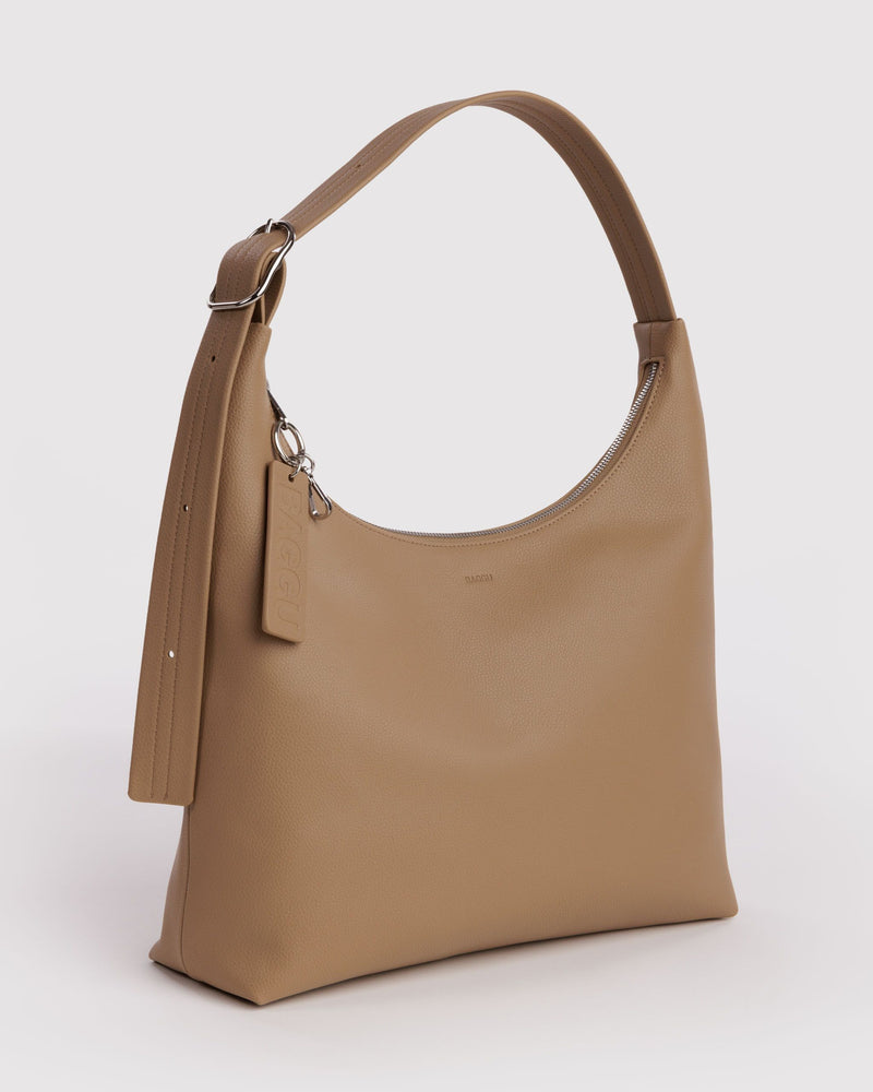 BAGGU  Recycled Leather Shoulder Bag - Dune