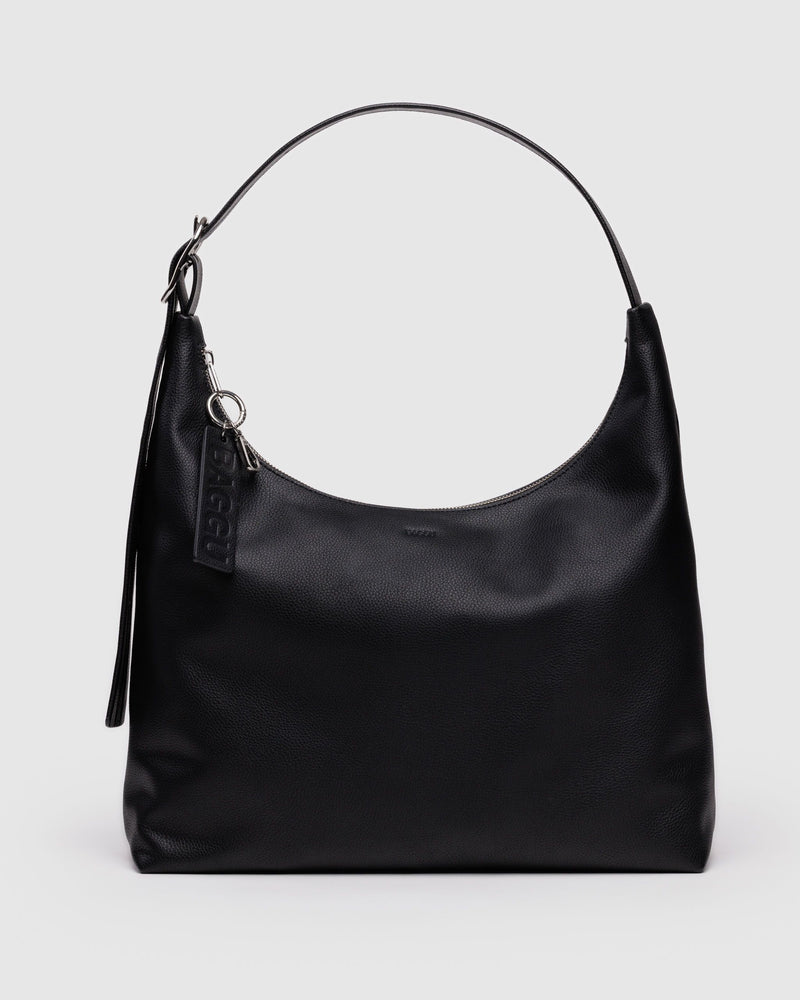 BAGGU.com  Recycled Leather Shoulder Bag - Black