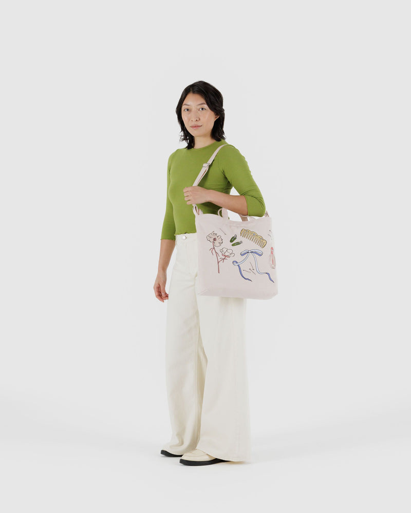 BAGGU  Horizontal Zip Duck Bag - Embroidered Get Ready With Me