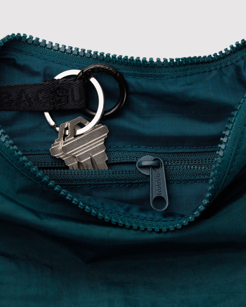 BAGGU  Small Nylon Crescent Bag - Deep Sea