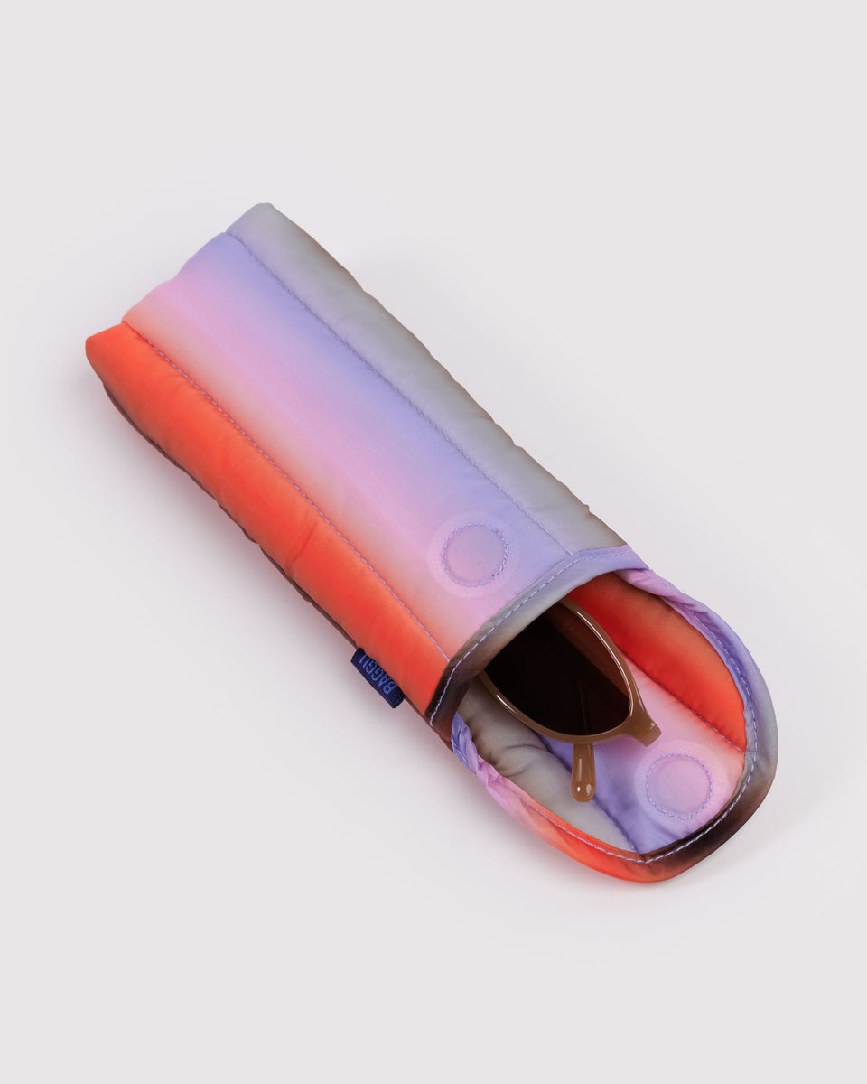 BAGGU Accessories Puffy Glasses Sleeve - Gradient Stripe Poppy & Lilac