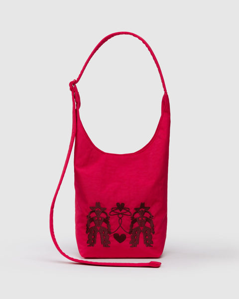 BAGGU.com Crossbody Bags Small Nylon Sling - Embroidered Cowgirl
