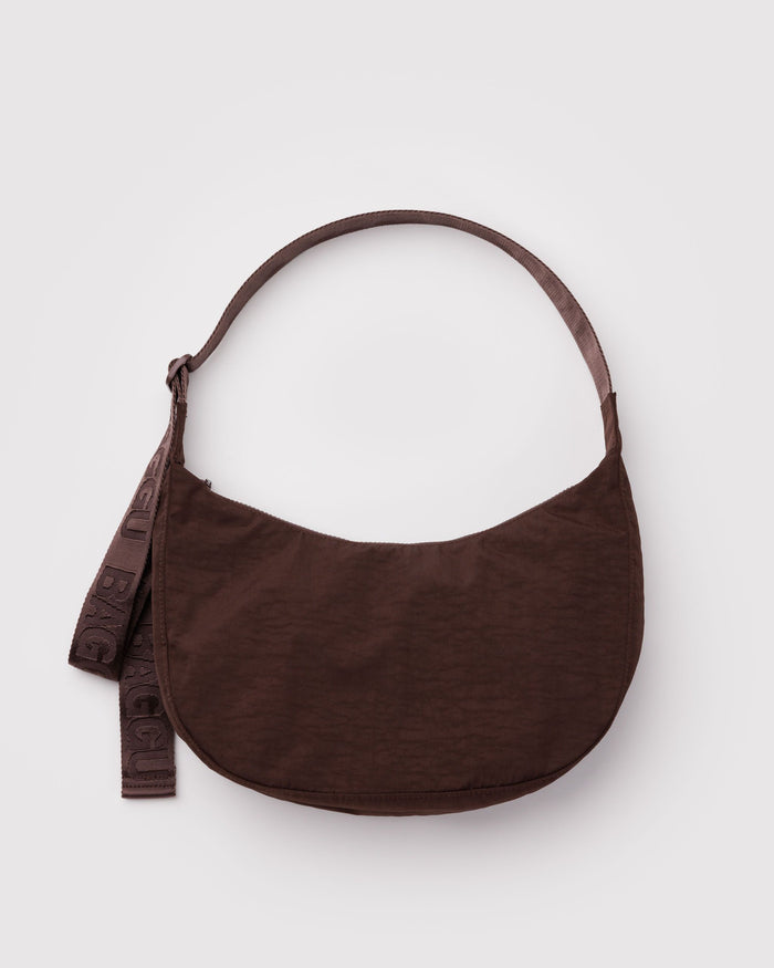 BAGGU Nylon Crescent Bags Medium Nylon Crescent Bag - Coffee