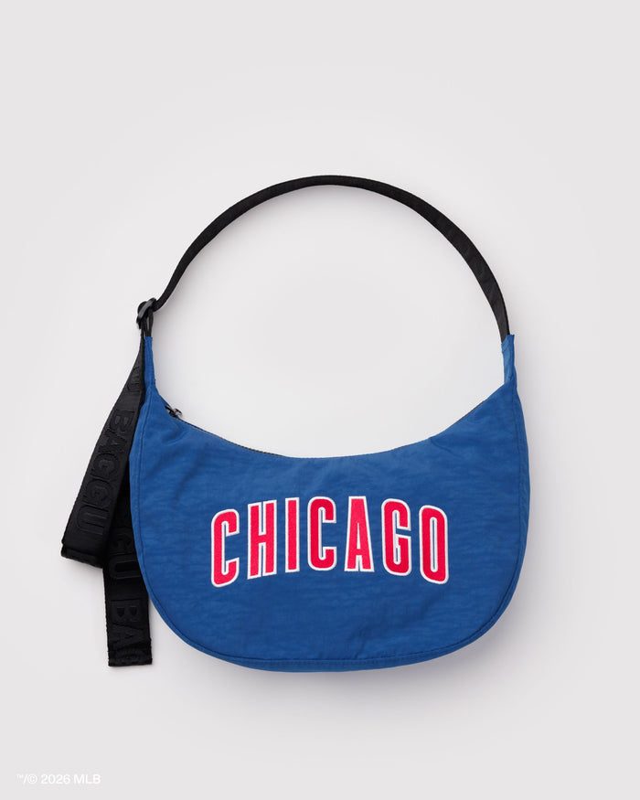 BAGGU Nylon Crescent Bags Medium Nylon Crescent Bag - Chicago Cubs™