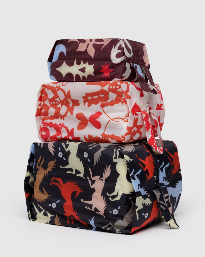 BAGGU.com Pouches 3D Zip Set - Western Cut Outs