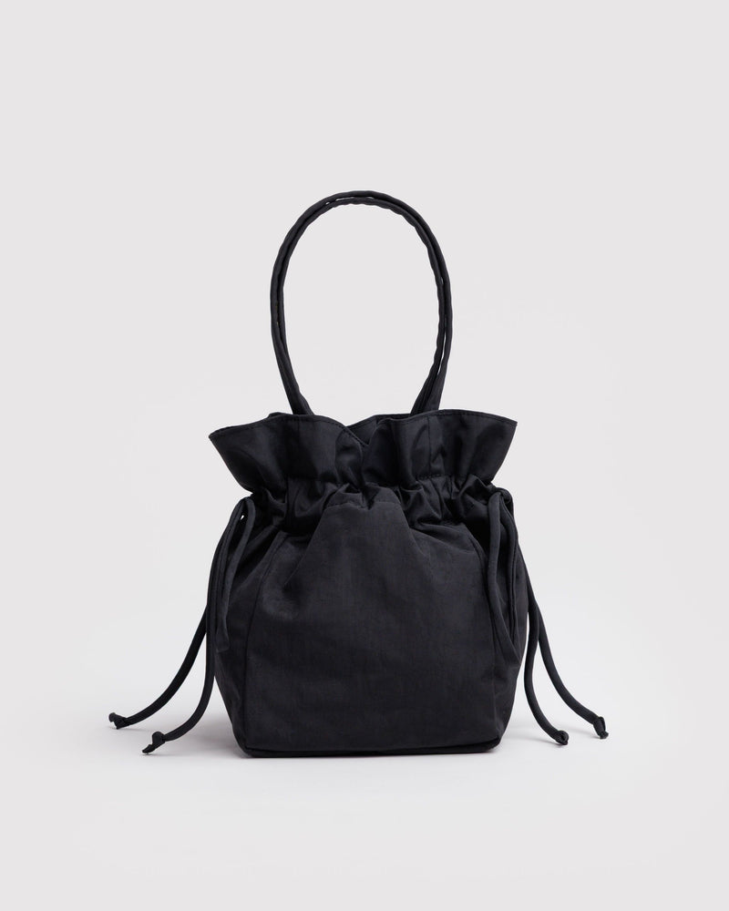 BAGGU  Nylon Drawstring Bag - Black