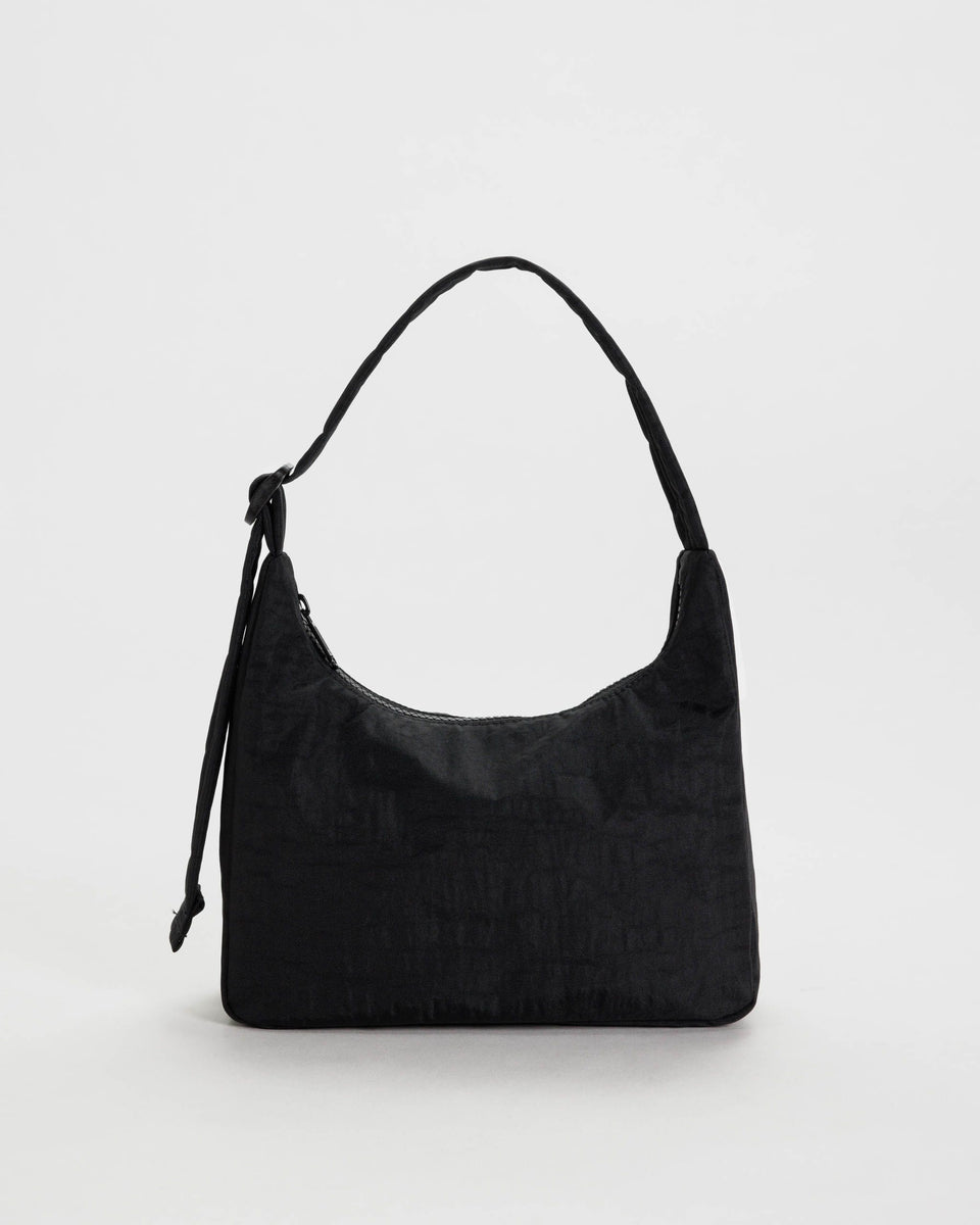 BAGGU Products Mini Nylon Shoulder Bag - Black Key Leash