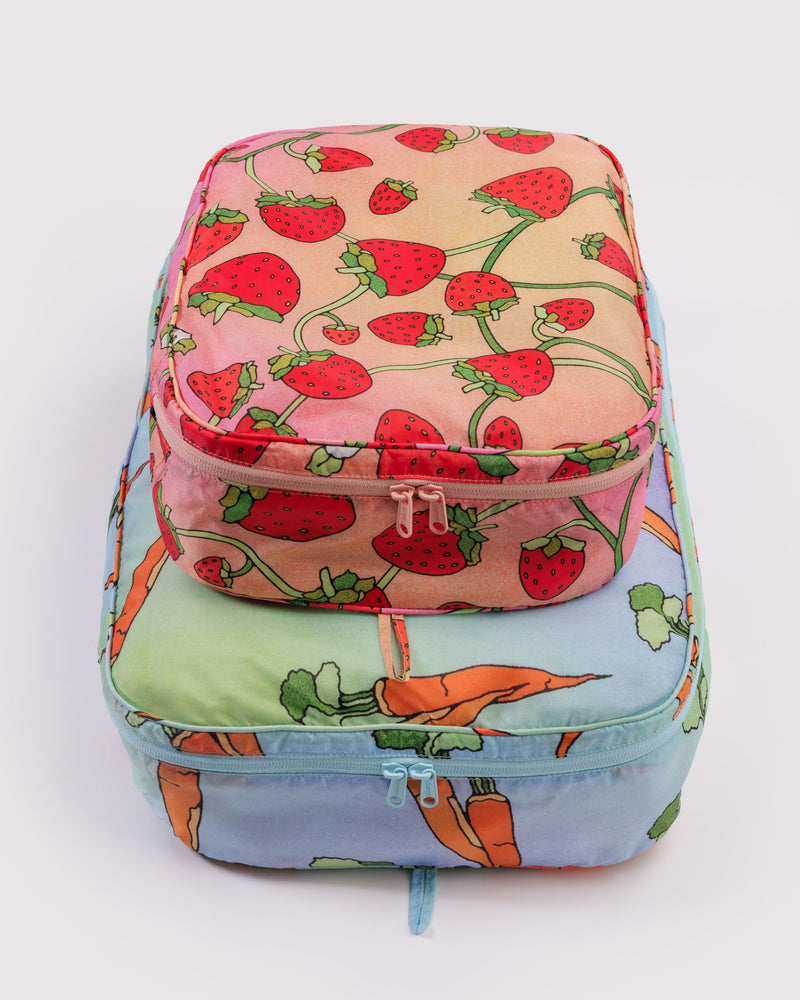 BAGGU  Large Packing Cube Set - Carrots & Berries