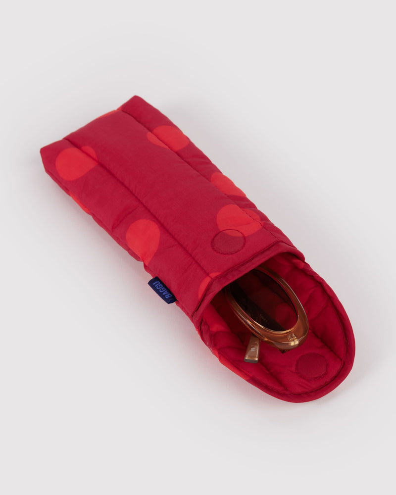BAGGU  Puffy Glasses Sleeve - Red Polka Dot