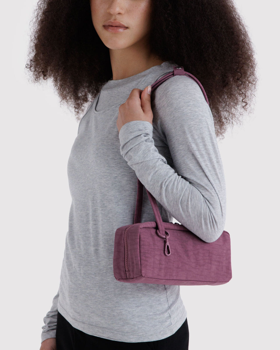 BAGGU New Arrivals Small Nylon Bowler Bag - Wild Plum