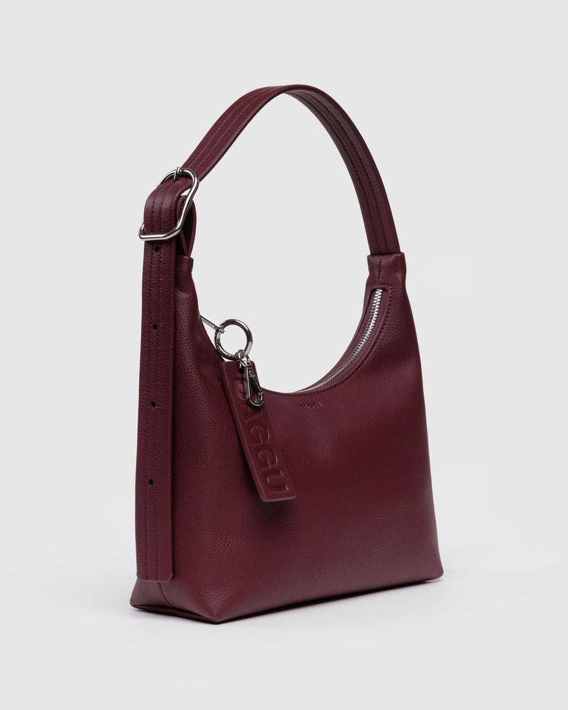BAGGU ALL PRODUCTS Mini Recycled Leather Shoulder Bag - Mahogany