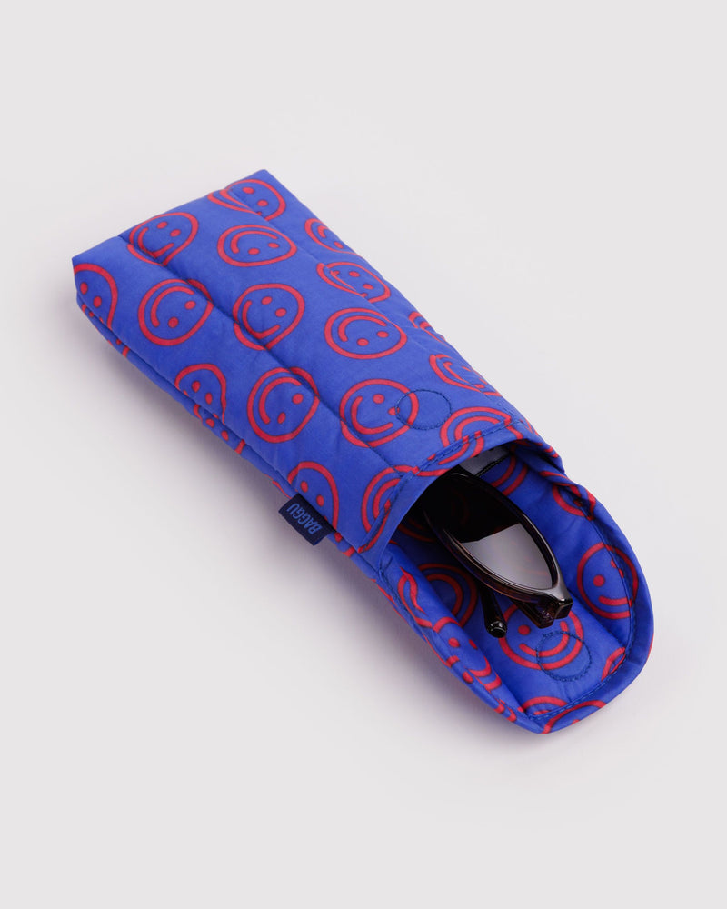 BAGGU  Puffy Glasses Sleeve - Mini Cobalt Happy