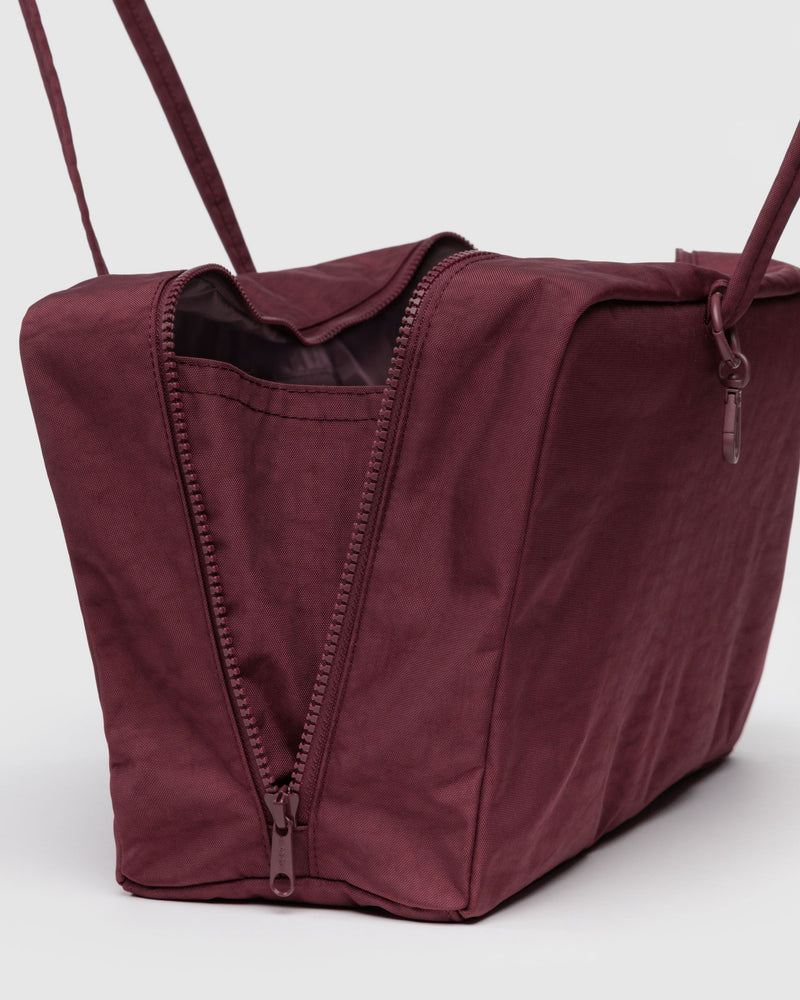 BAGGU  Medium Nylon Bowler Bag - Mahogany