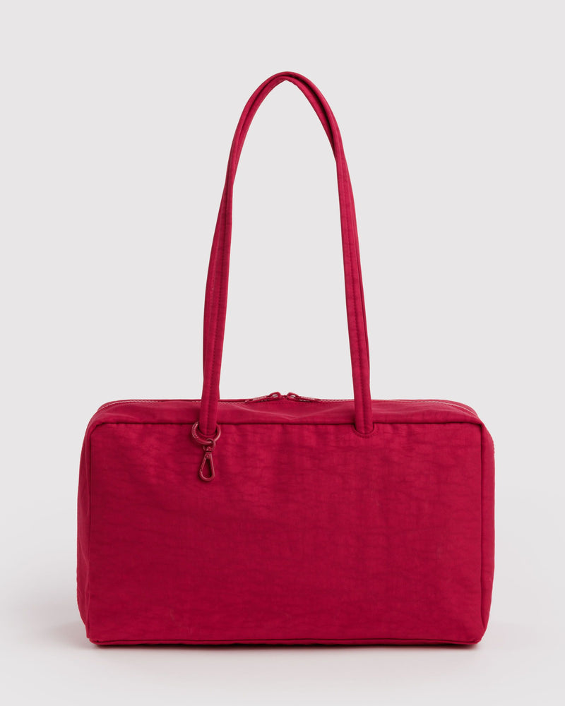 BAGGU  Medium Nylon Bowler Bag - Cherry