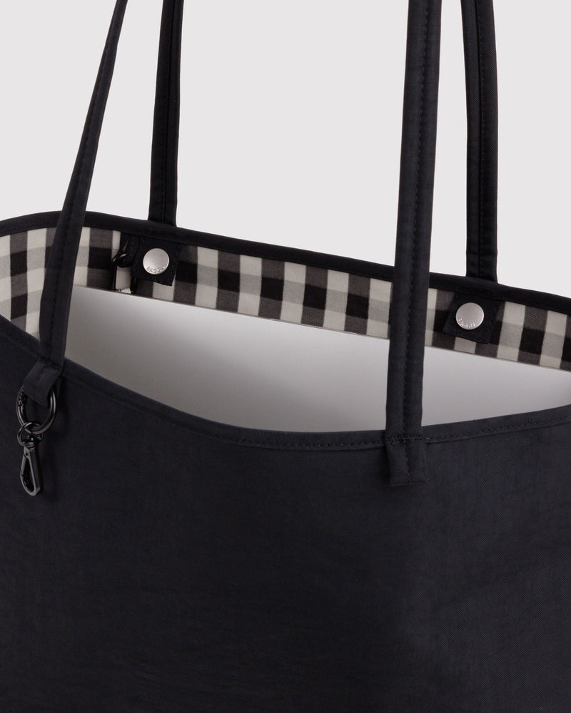 BAGGU  Medium Nylon Reversible Tote - Black Mix