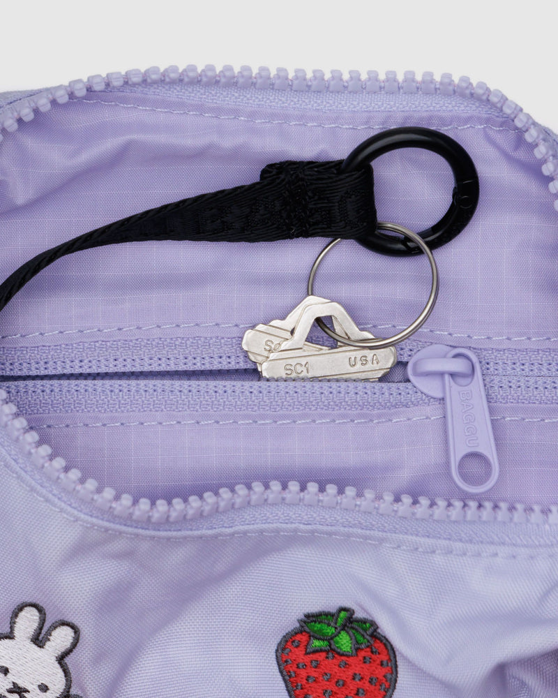 BAGGU  Small Nylon Crescent Bag - Embroidered Miffy