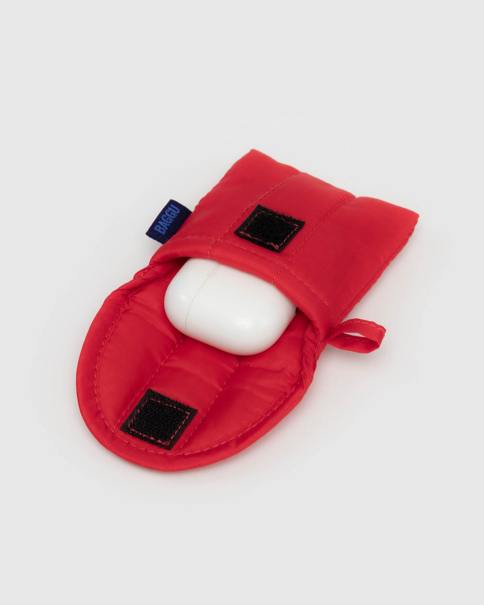 BAGGU.com Cases & Sleeves Puffy Earbuds Case - Candy Apple