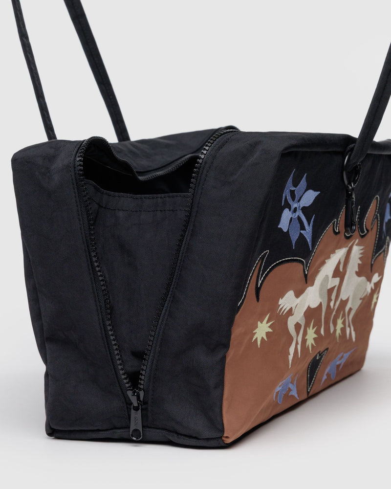 BAGGU ALL PRODUCTS Medium Nylon Bowler Bag - Western Appliqué