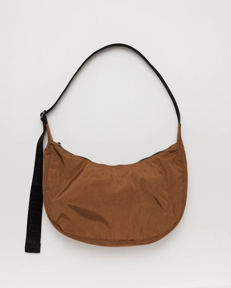 BAGGU Crossbody Bags Medium Nylon Crescent Bag - Brown