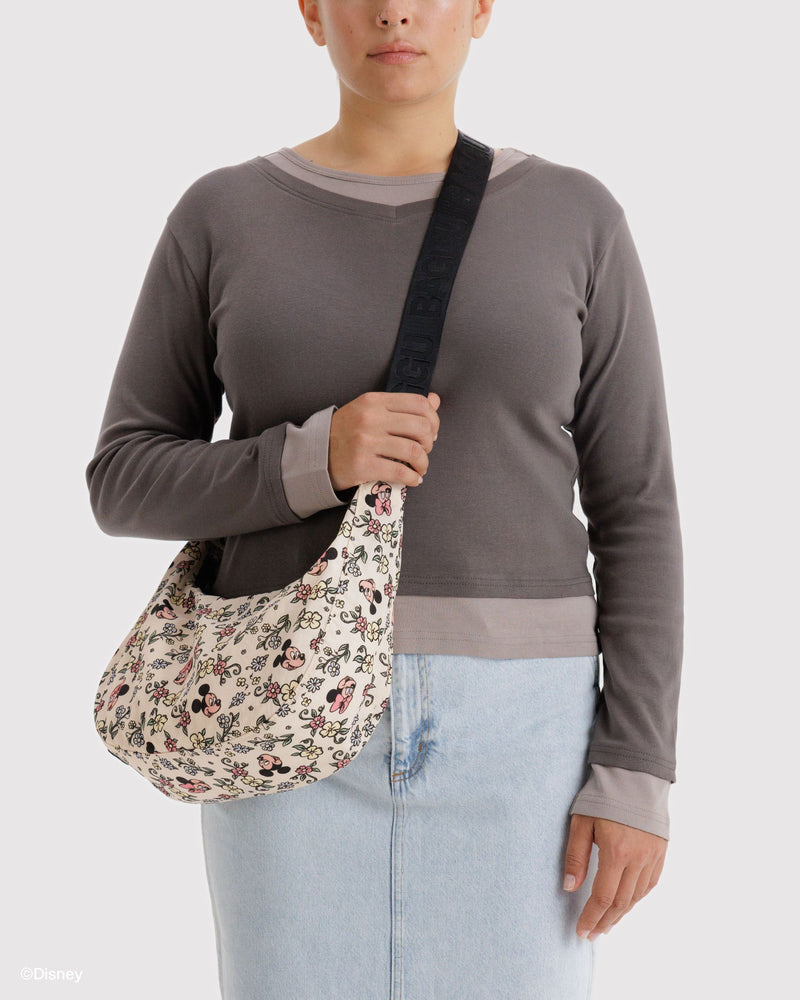 BAGGU  Medium Nylon Crescent Bag - Storybook Floral