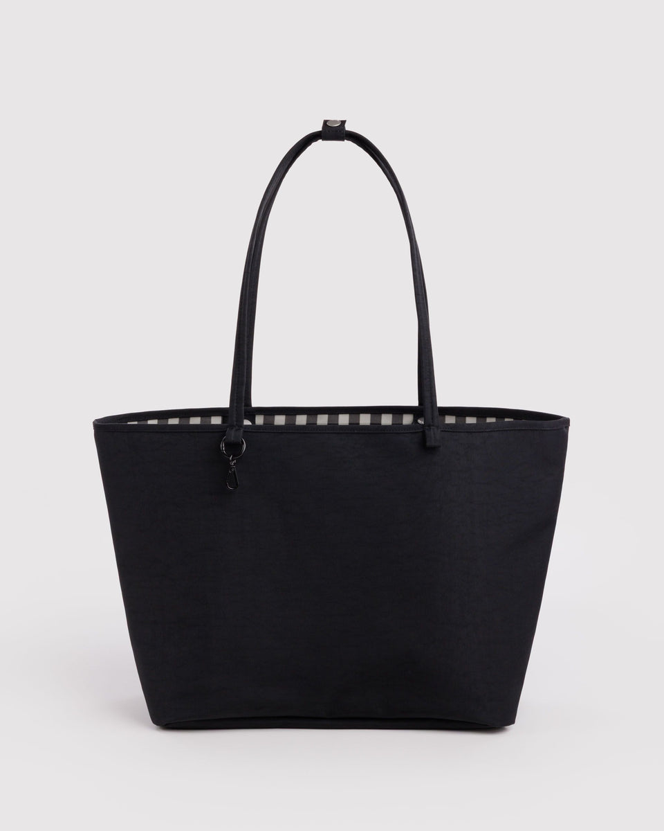BAGGU Black Bags Large Nylon Reversible Tote - Black Mix