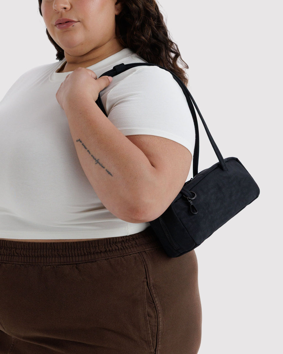 BAGGU Black Bags Small Nylon Bowler Bag - Black