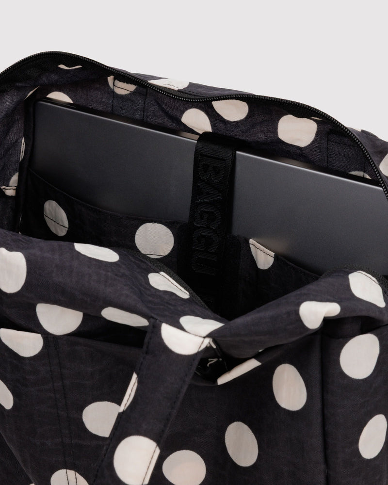 BAGGU  Everyday Cloud Bag - Black and Cream Polka Dot