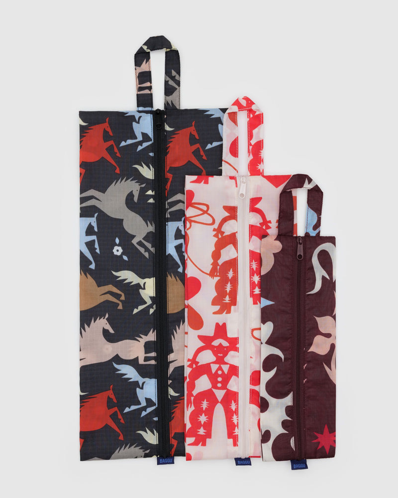 BAGGU Travel 3D Zip Set - Western Cut Outs
