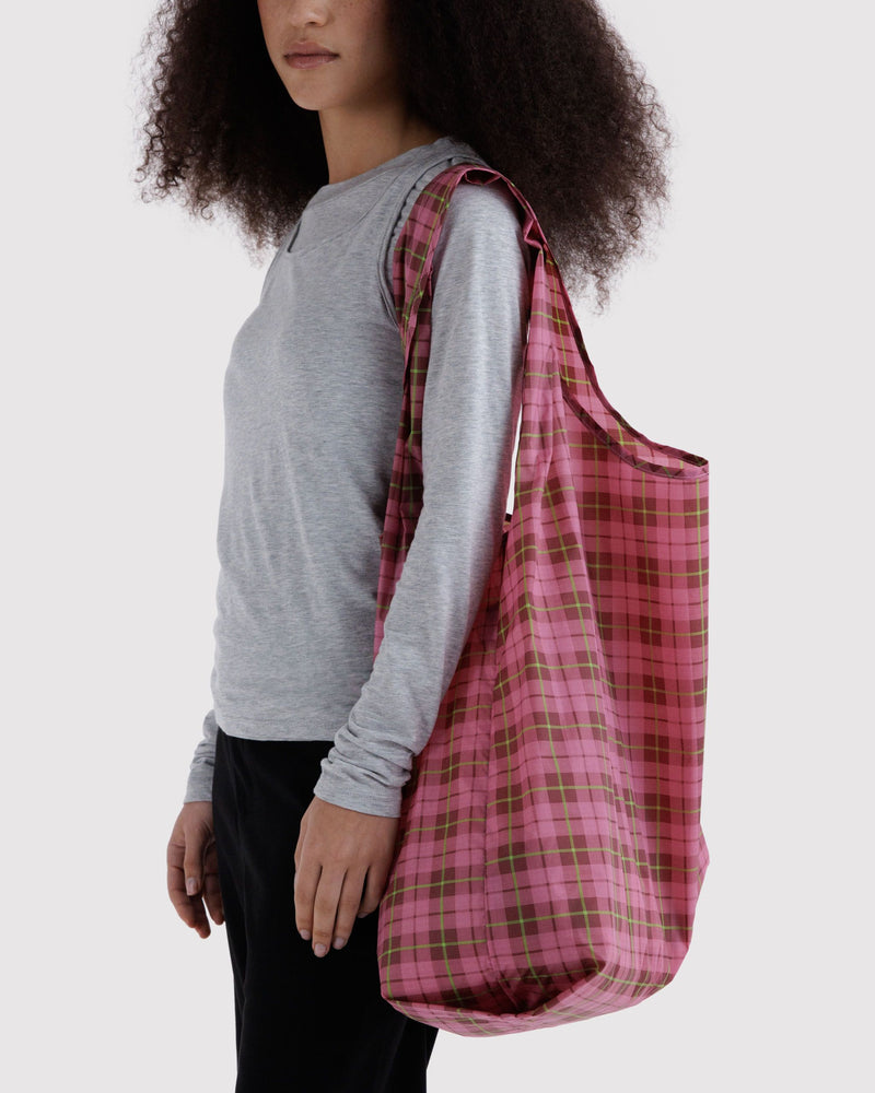 BAGGU  Big Baggu - Azalea Pink Tartan