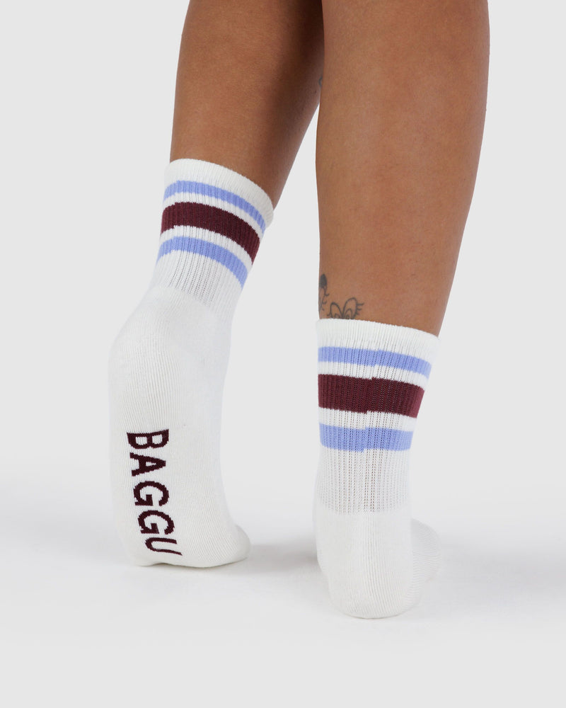 BAGGU ALL PRODUCTS Ribbed Sock - Ivory Stripe