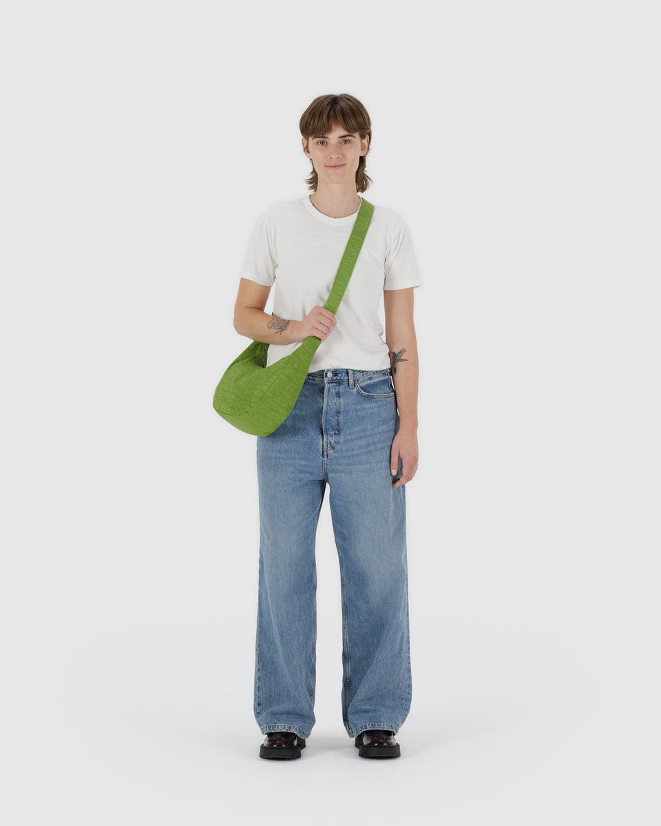 BAGGU.com Crossbody Bags Medium Nylon Crescent Bag - Green Juice