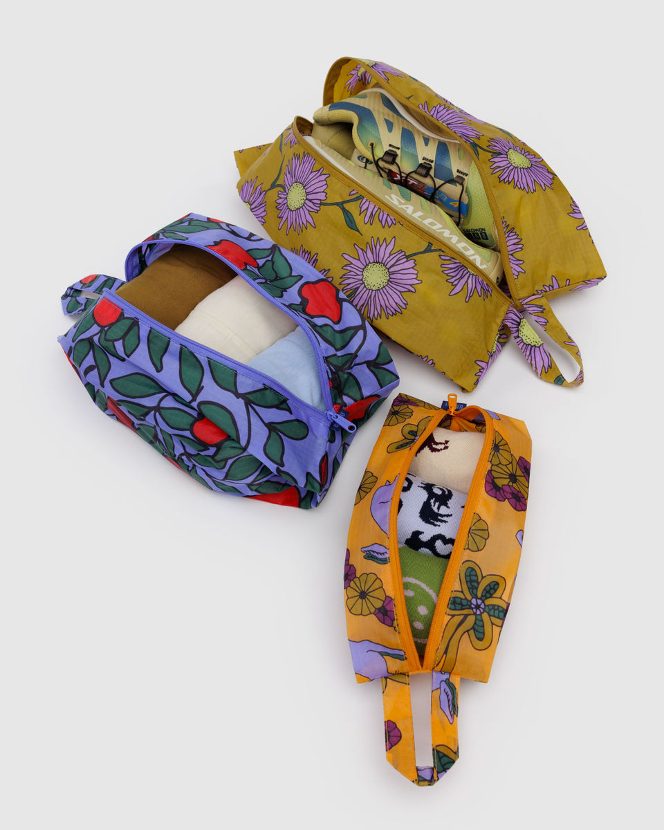 BAGGU Travel 3D Zip Set - Night Orchard