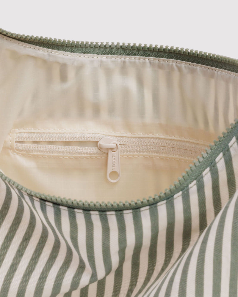 BAGGU  Nylon Shoulder Bag - Sage Stripe