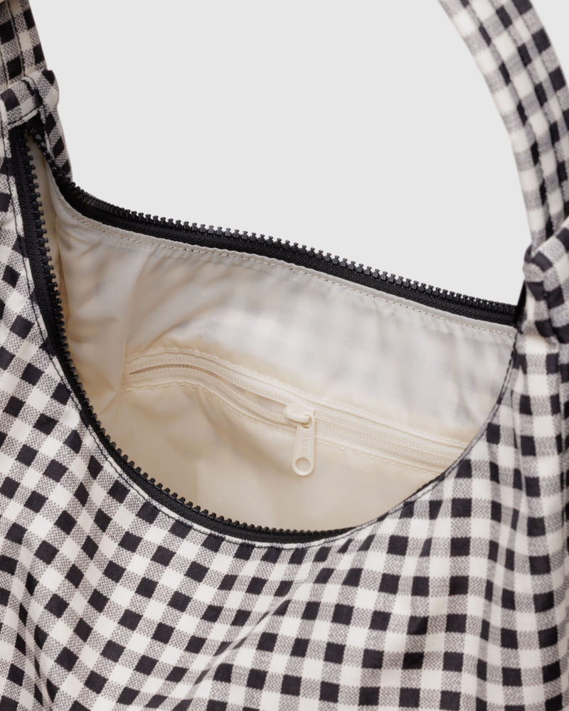 BAGGU ALL PRODUCTS Nylon Shoulder Bag - Black & White Gingham