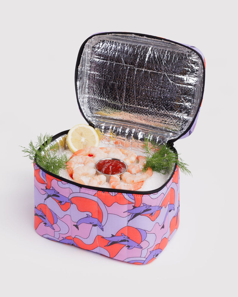 BAGGU  Puffy Lunch Bag - Dolphins