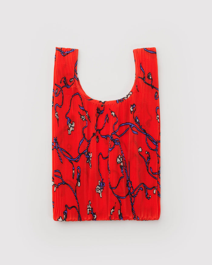 BAGGU The Met Collection Pleated Baggu - Red Snapdragon