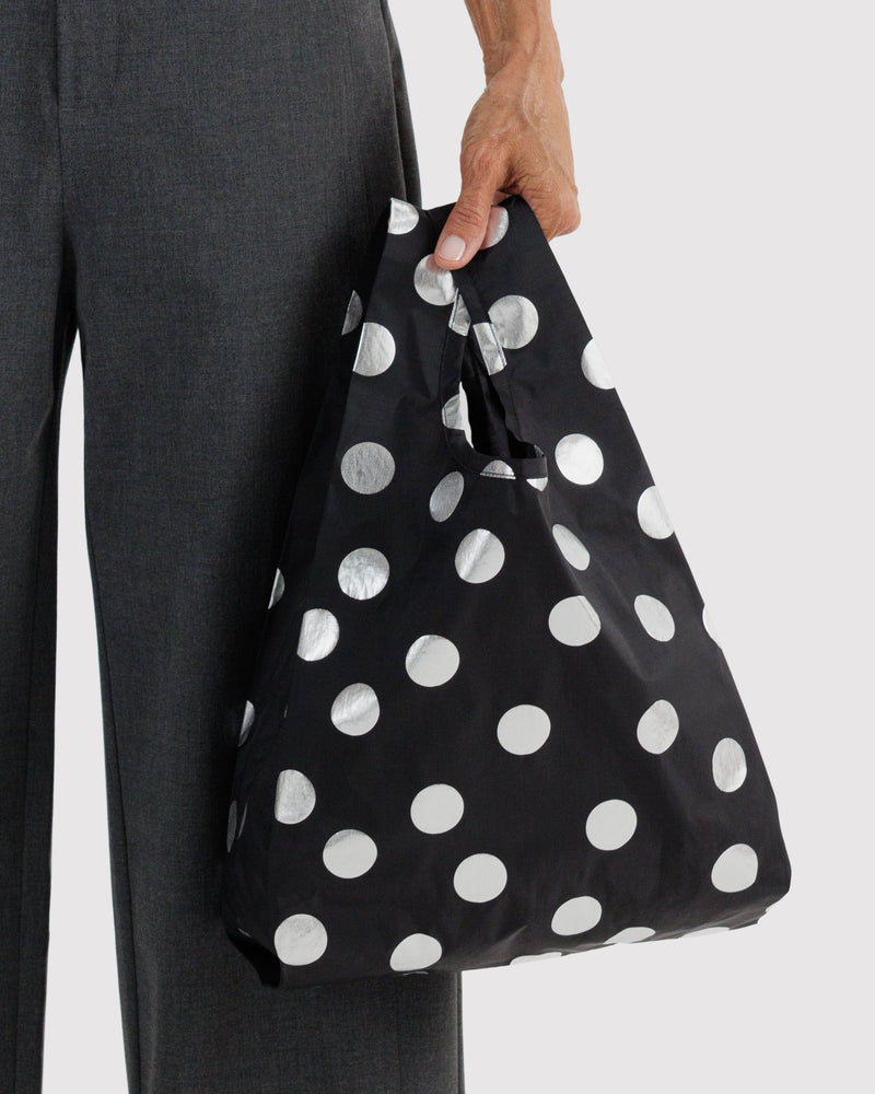 BAGGU BFCM 2024 Baby Baggu - Silver Metallic Polka Dot