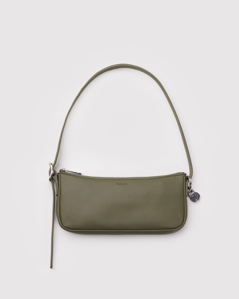 BAGGU  Recycled Leather Pochette - Loden