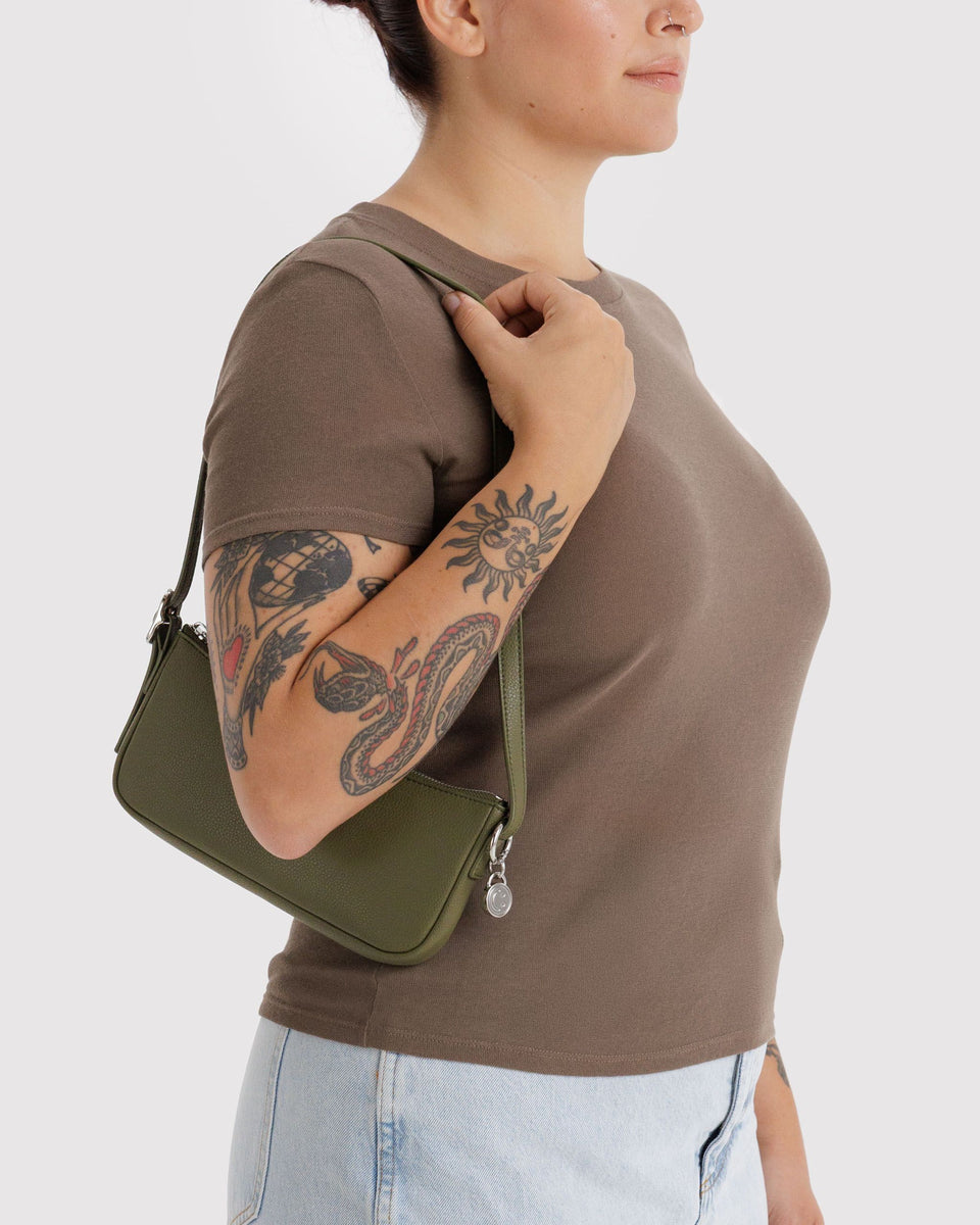 BAGGU Products Recycled Leather Pochette - Loden
