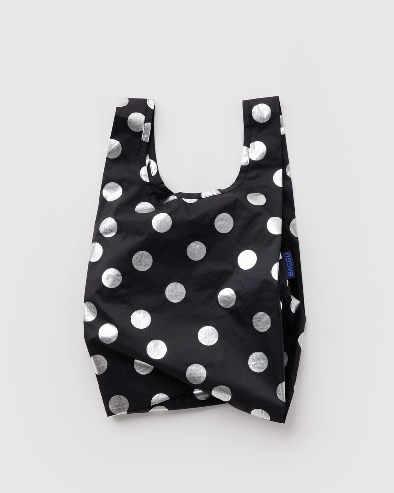 BAGGU BFCM 2024 Baby Baggu - Silver Metallic Polka Dot