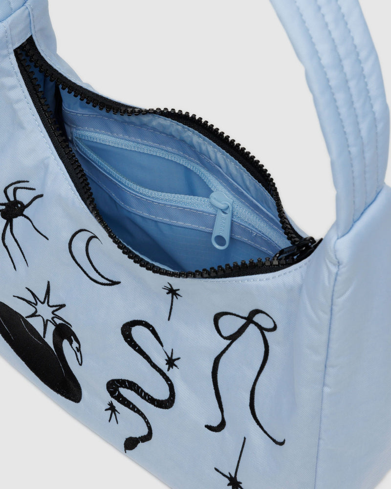 BAGGU  Mini Nylon Shoulder Bag - Embroidered Ballet Icons