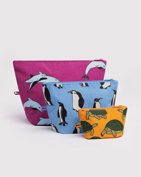 BAGGU Travel Go Pouch Set - Vacation Animals