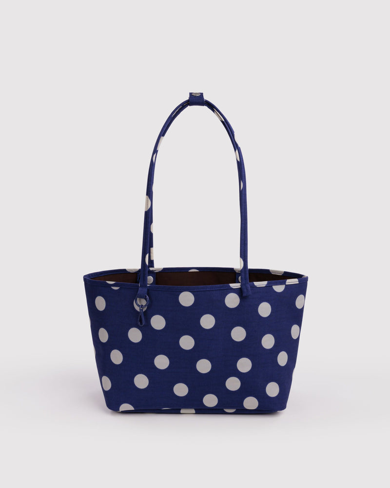 BAGGU  Medium Nylon Reversible Tote - Navy Polka Dot Mix