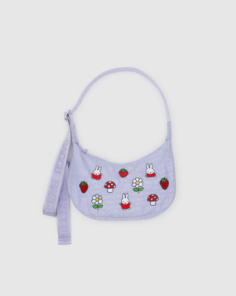 BAGGU  Small Nylon Crescent Bag - Embroidered Miffy