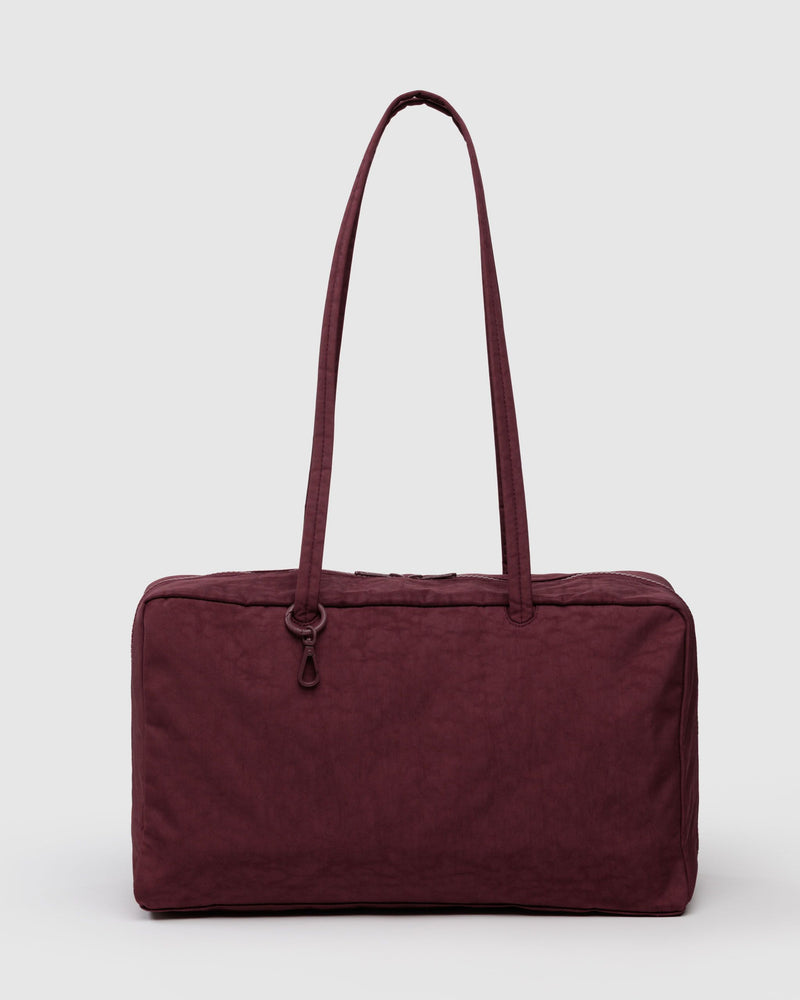BAGGU ALL PRODUCTS Medium Nylon Bowler Bag - Mahogany