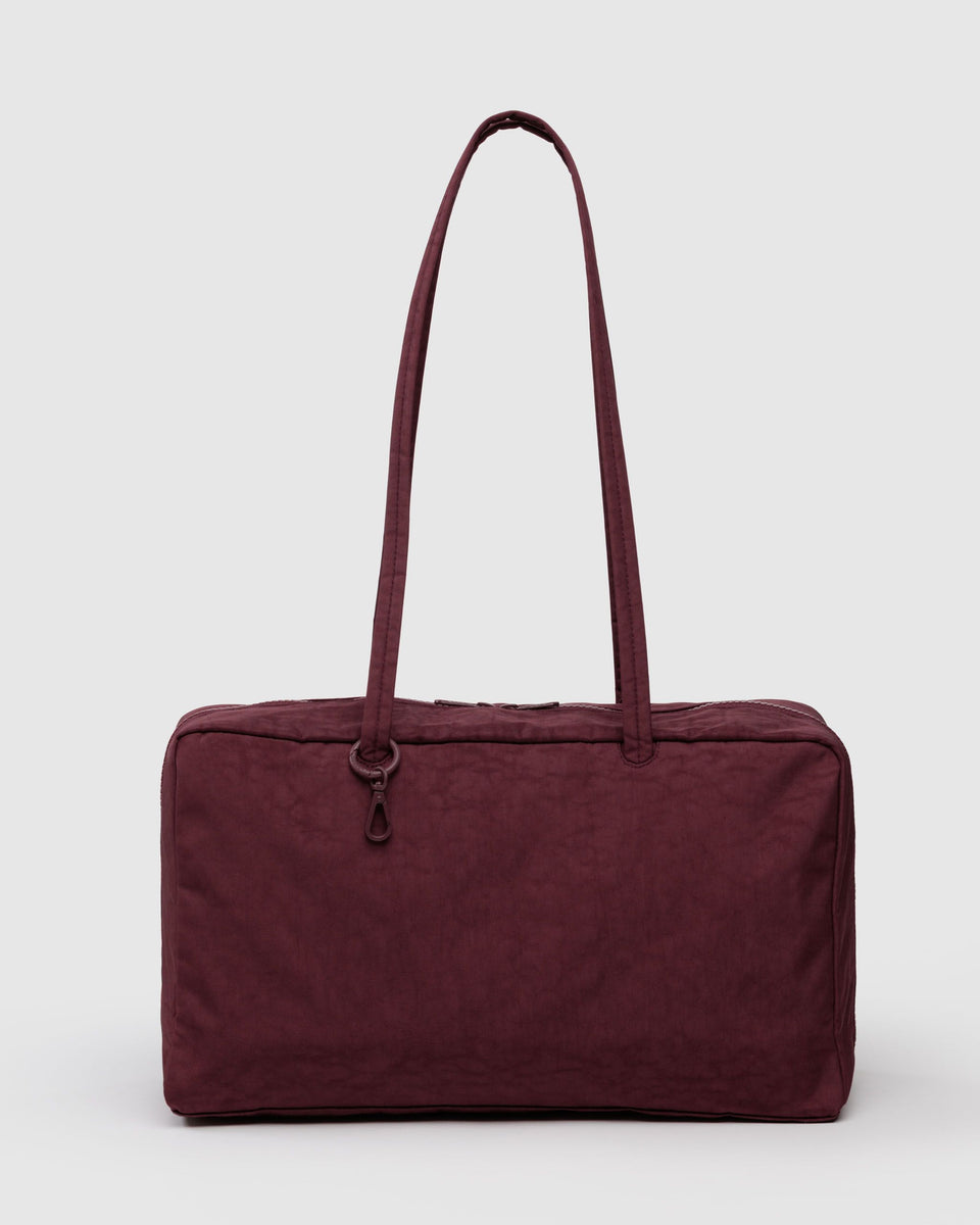 BAGGU ALL PRODUCTS Medium Nylon Bowler Bag - Mahogany