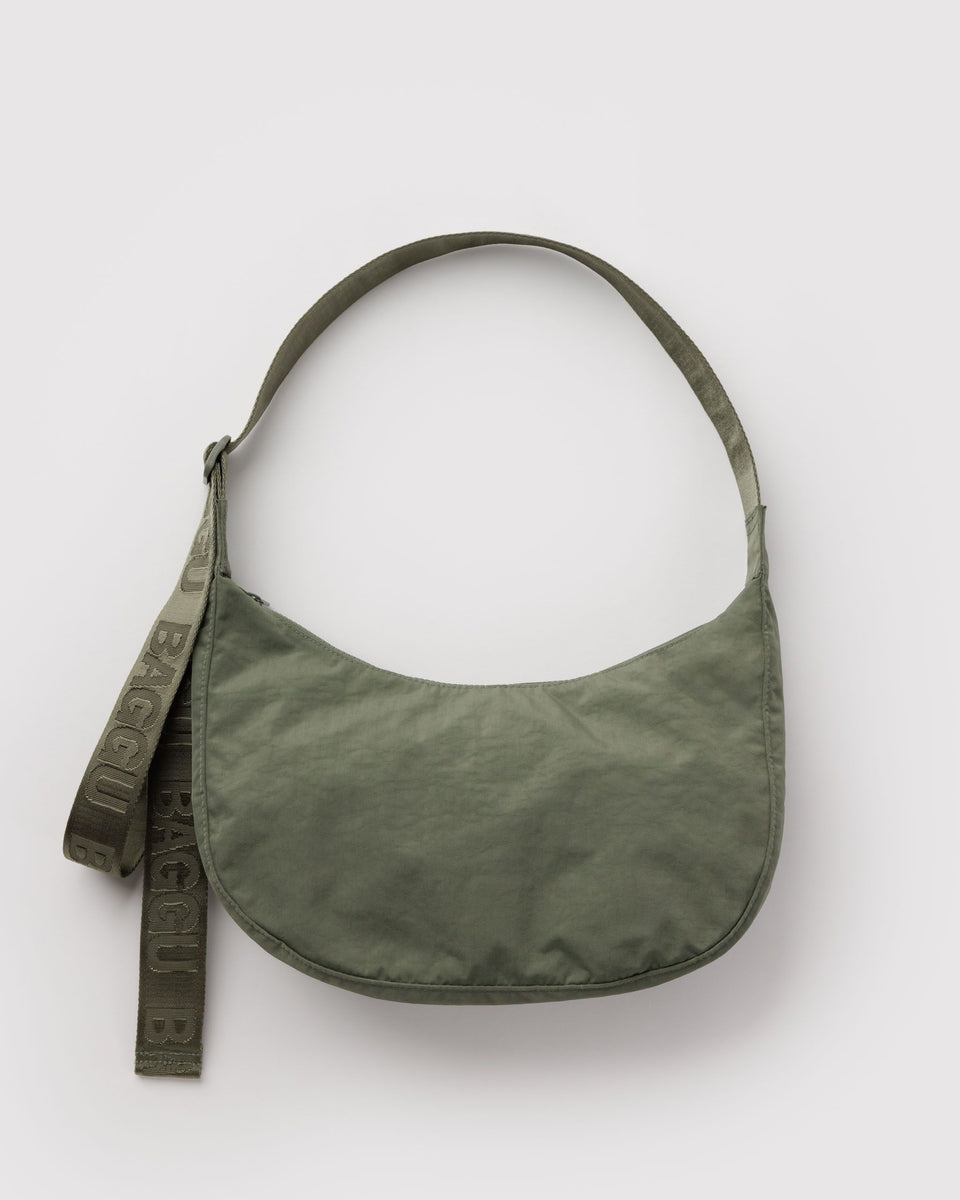 BAGGU Medium Nylon Crescent Bag Medium Nylon Crescent Bag - Caper
